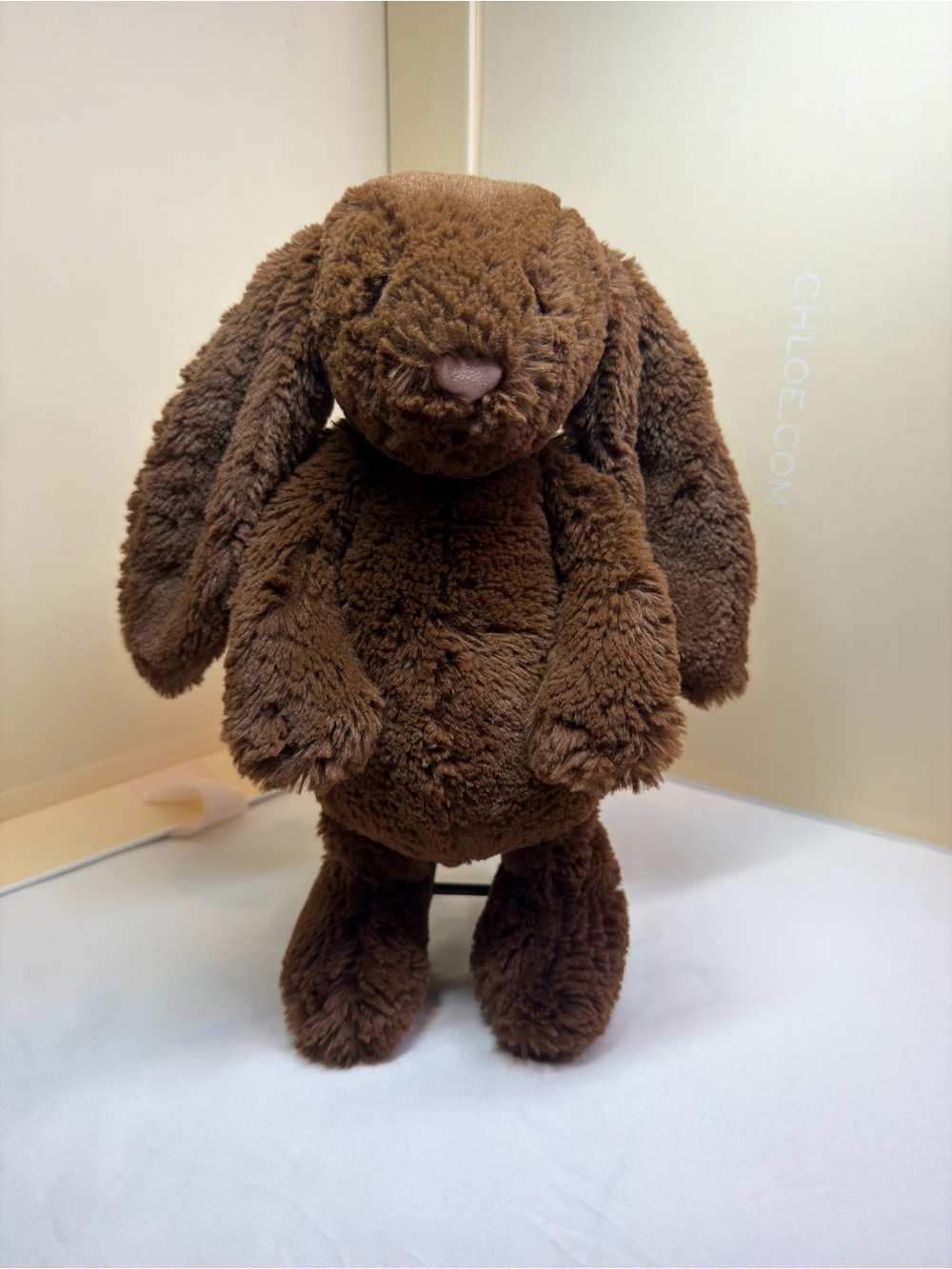 Jellycat Brown Plush Bunny with Logo Tag